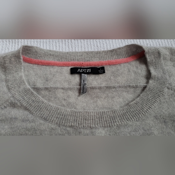 🌟SEE NEW LISTING!🌟🤍Apt 9 100% Cashmere Sweater •Soft Grey Boxy Raglan Sleeve - Picture 4 of 6